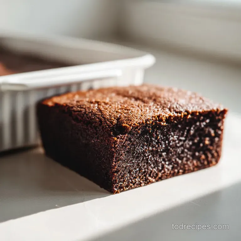 A generous slice of dark chocolate cake, topped with swirls of creamy frosting and a dusting of cocoa powder.
