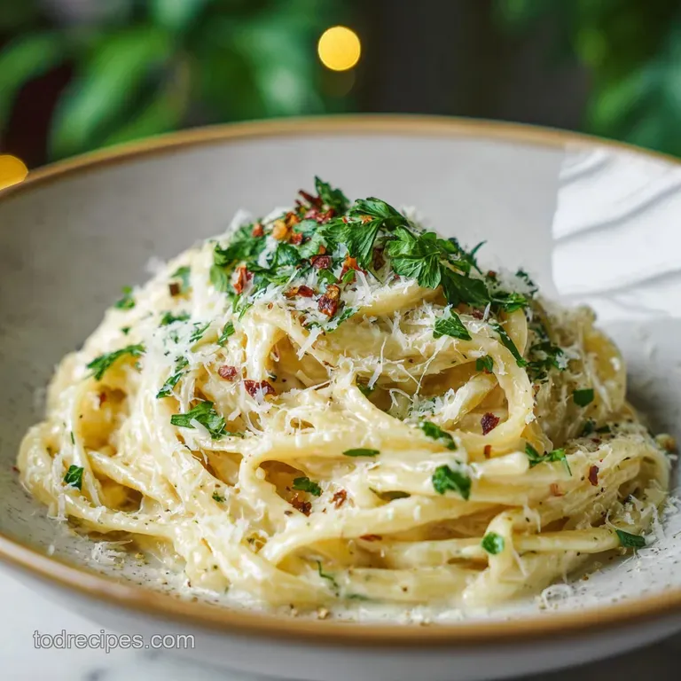 One Pot Creamy Garlic Pasta: Velvety Finish