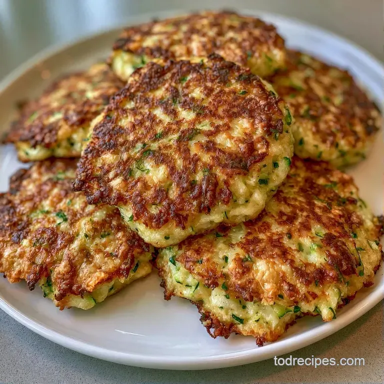Stacked crispy vegetable patties topped with a dollop of creamy white sauce and a sprinkle of fresh green parsley.