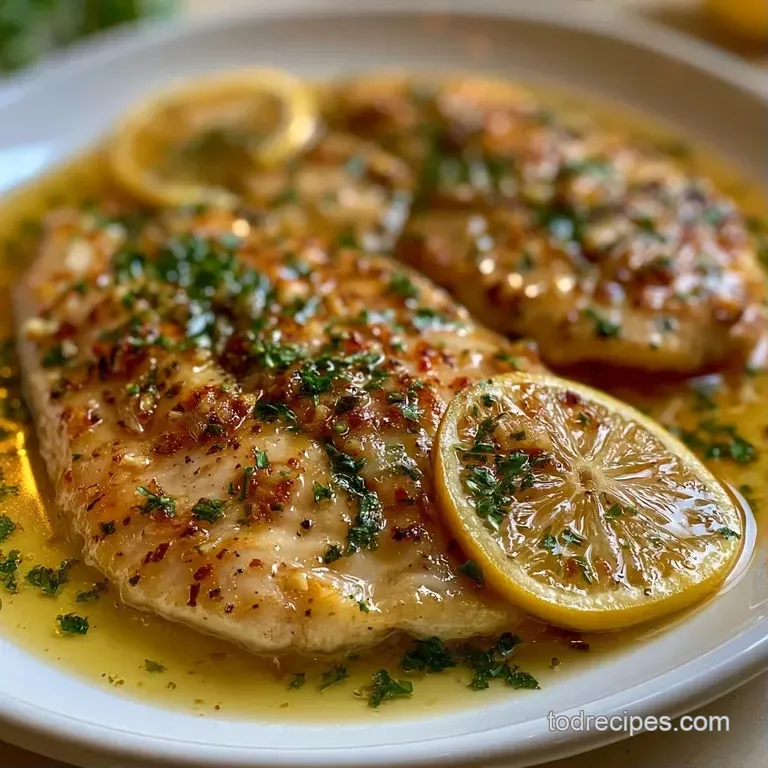 Flaky white fish fillets served in silver foil packets with melted butter and vibrant lemon slices on a tray.