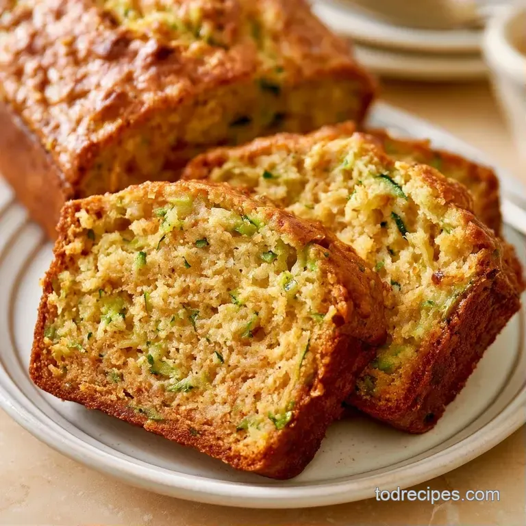 A thick slice of moist cake topped with a pat of melting butter on a white ceramic plate with a linen napkin.