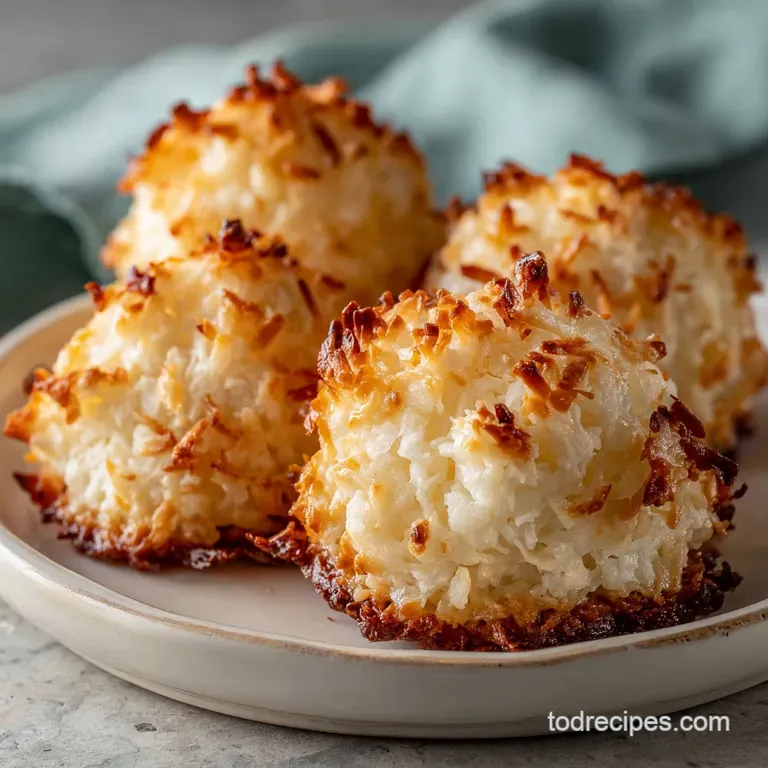 First Place Coconut Macaroons: Moist and Toasted