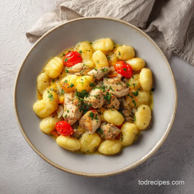 Garlic Chicken Gnocchi Skillet