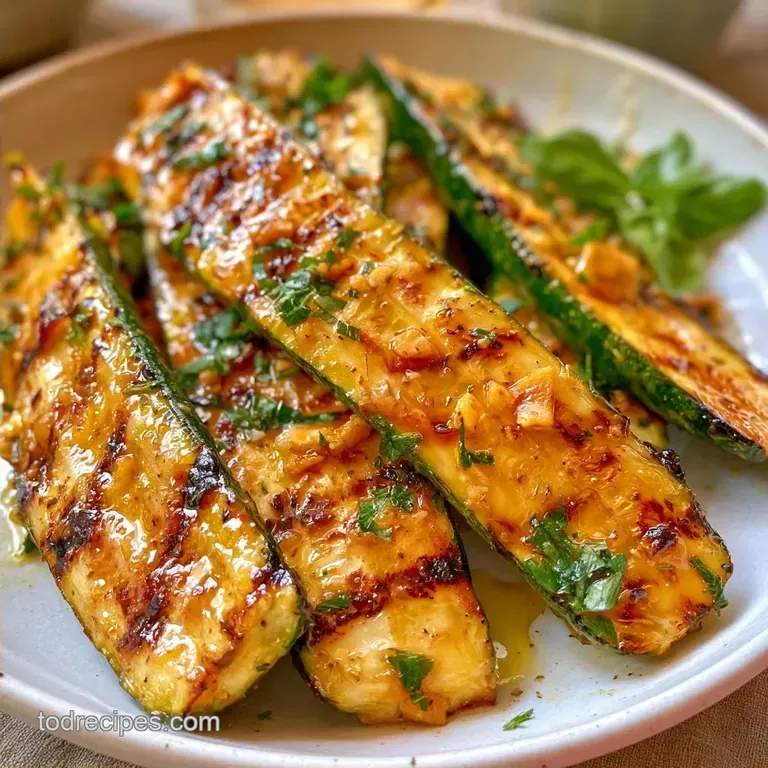 Grilled Zucchini with Herbs and Garlic