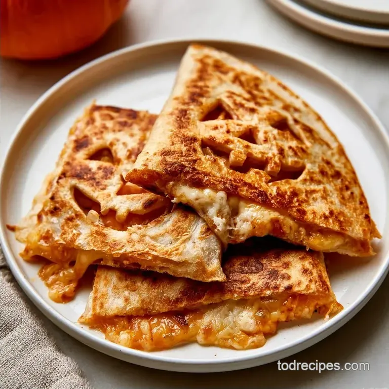 Crispy Jack-O-Lantern Quesadillas