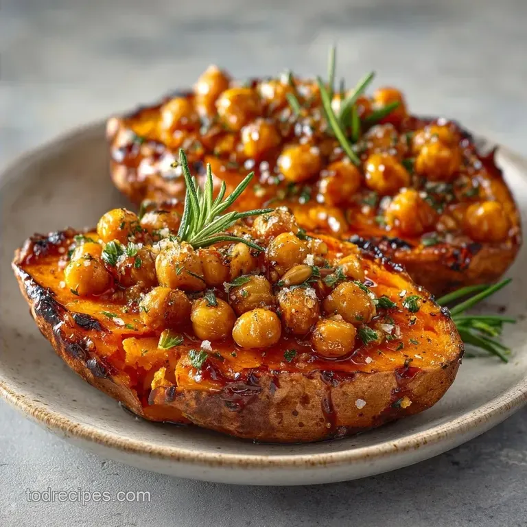 Mediterranean Baked Sweet Potato: Fresh and Savory