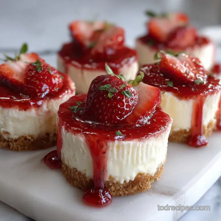 Recipe for Mini Strawberry Cheesecakes