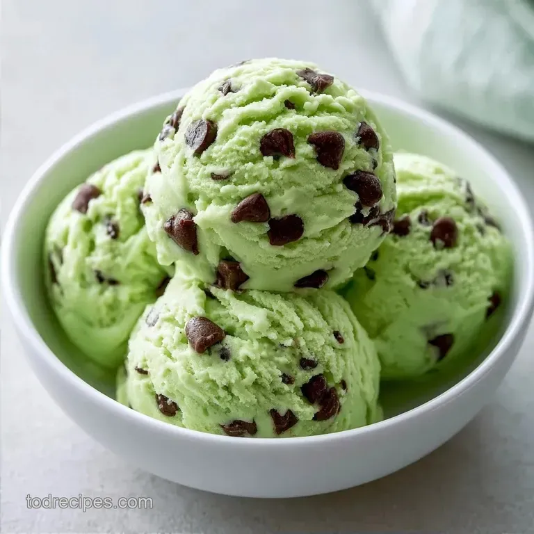 Homemade Mint Chocolate Chip Ice Cream