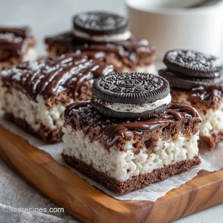 No-Bake Rice Crispy Treats with Oreos Recipe