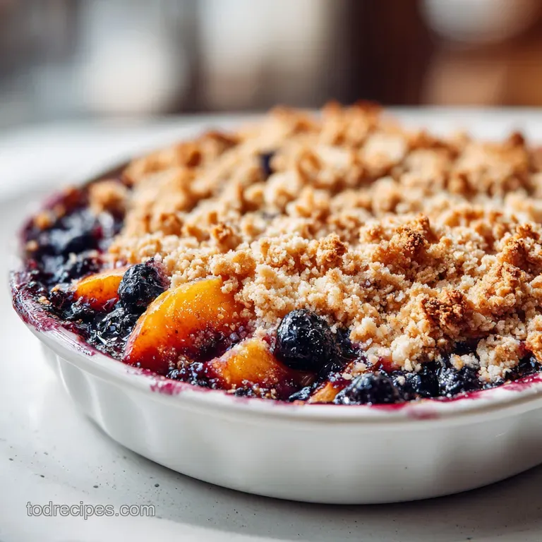 Peach and Blueberry Crisp Recipe