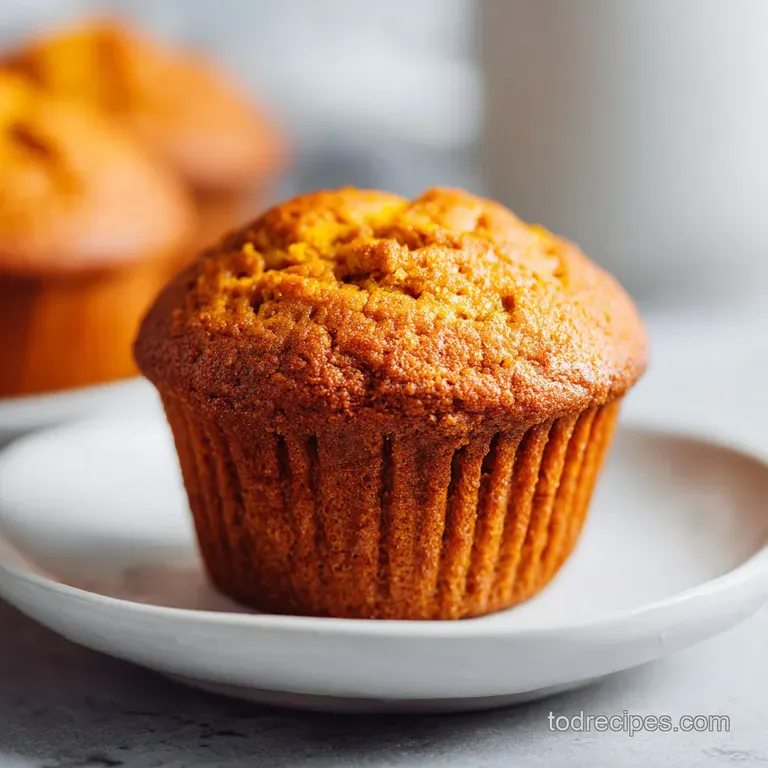 Tall stack of frosted pumpkin muffins; creamy, swirled frosting, spiced aroma is subtly presented; warm and inviting.