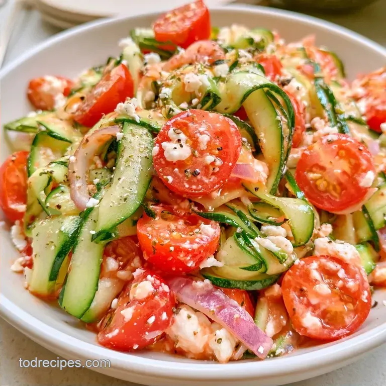 Raw Zucchini Salad Recipe with Feta