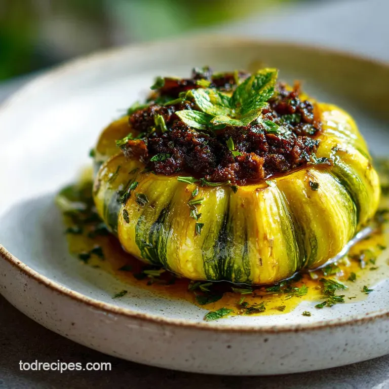 Recipe Stuffed Patty Pan Squash: Savory & Tender