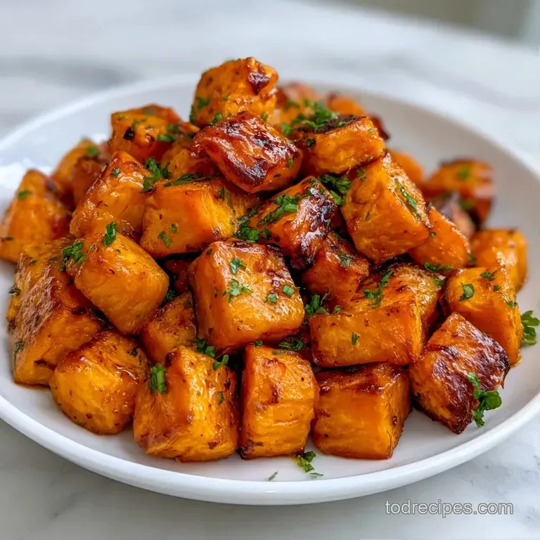 Neatly stacked orange potato wedges on a slate board, garnished with fresh parsley and a small bowl of creamy aioli.